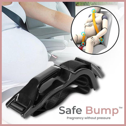 SafeBump™ The Seatbelt Adjuster That Stays Below Your Bump