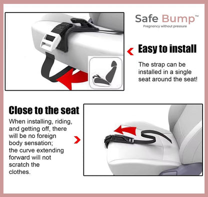 SafeBump™ The Seatbelt Adjuster That Stays Below Your Bump
